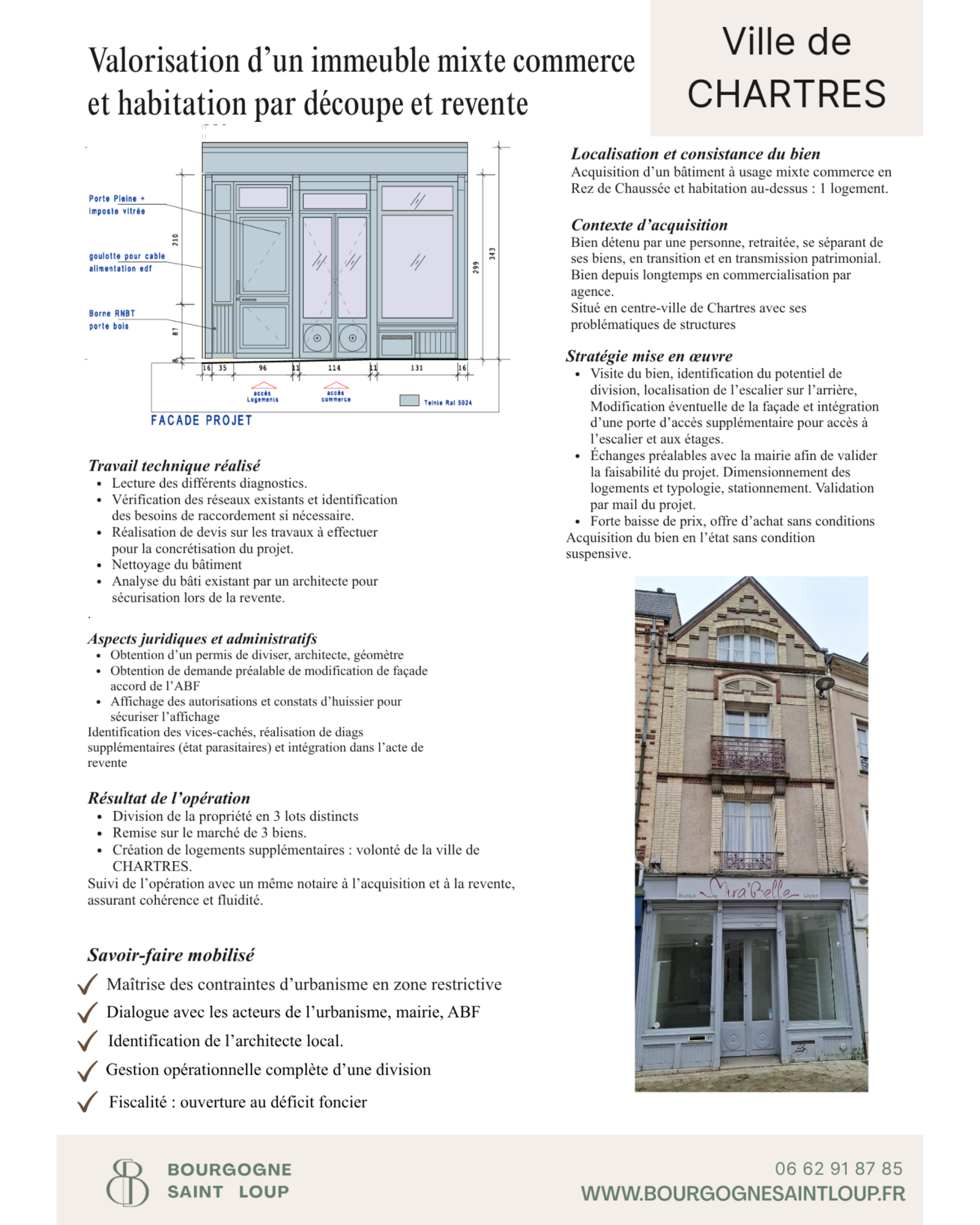Fiche opération de l’immeuble d’exception à Chartres