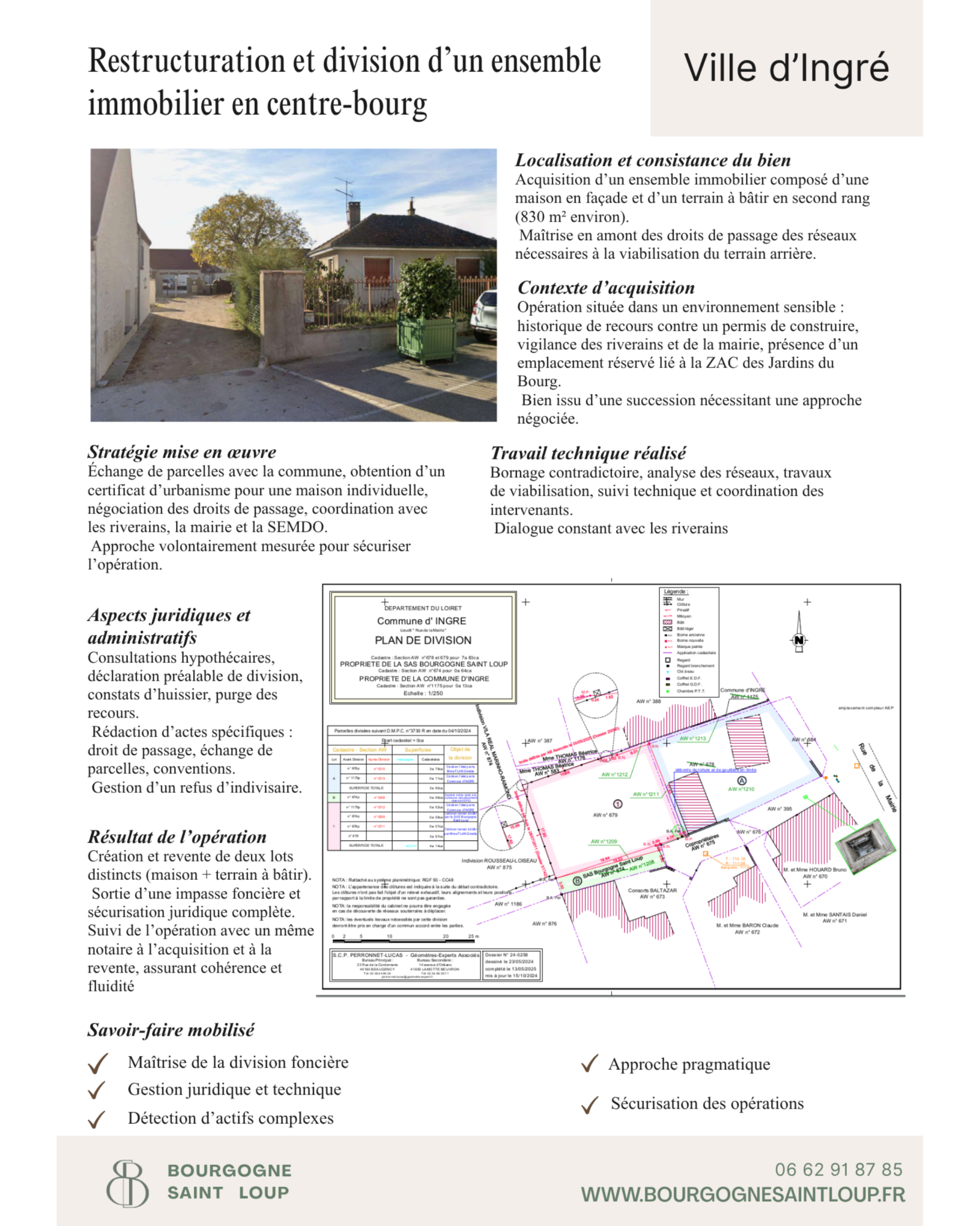 Fiche opération de l’ensemble immobilier à Ingré